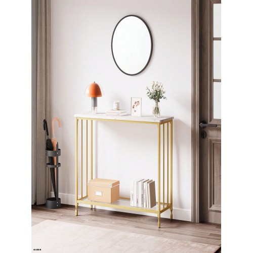 slim Console table 34 Inch couch desk with Adjusta...