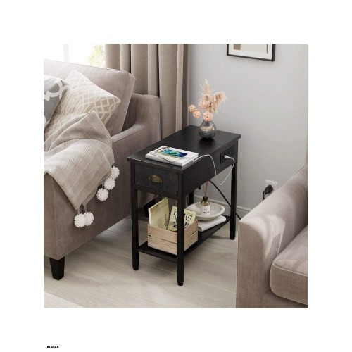 side table With Charging Station stop desk With ga...